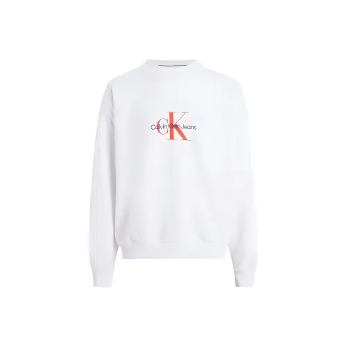 CALVIN KLEIN Свитшот Европейская версия Мужской Белый