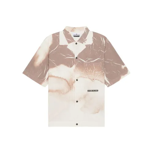 STONE ISLAND Коричневые Мужские Рубашки