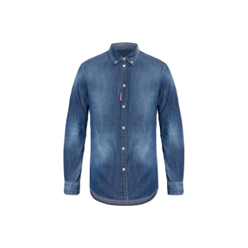 DSQUARED 2 Blue Мужские Рубашки