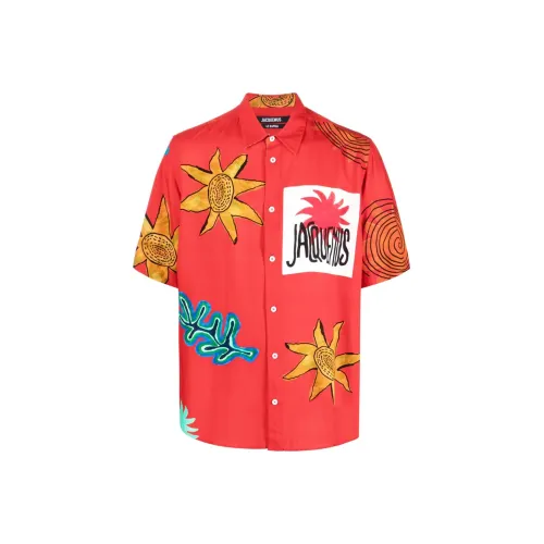 Jacquemus Red Men's Shirts Джакемо Красный Мужские Рубашки