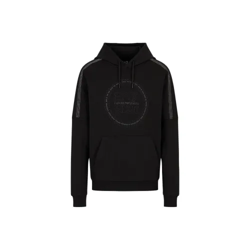 EMPORIO ARMANI EA7 SS24 Толстовка Мужской Черный