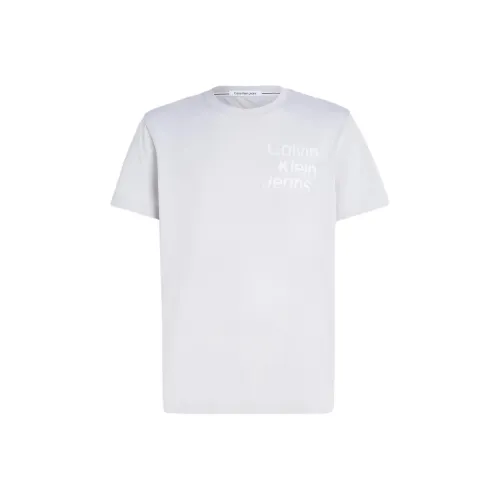 Calvin Klein T-Shirt Мужской Серый Белый Европейская версия