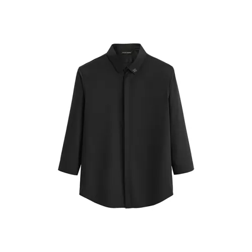 PEACEBIRD MEN Черный 1 Slim Fit Мужская Рубашка