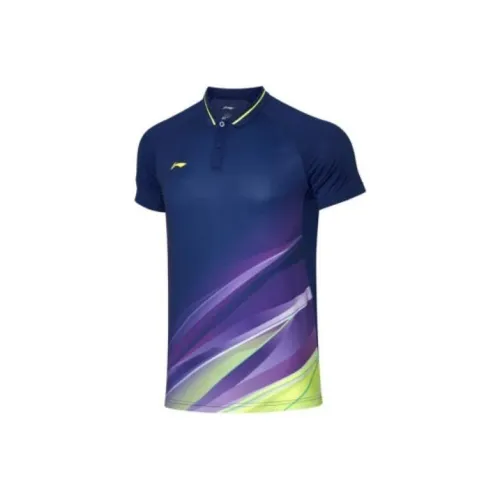 LINING Badminton series Синий Мужская Поло