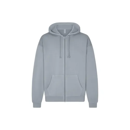 SKIMS Махровый MENS RELAXED ZIP UP HOODIE HOODIE Men's PACIFIC Тихоокеанский Color