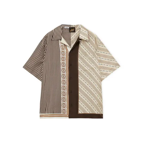 LOEWE SS24 Рубашка Мужская Светлый Бежевый