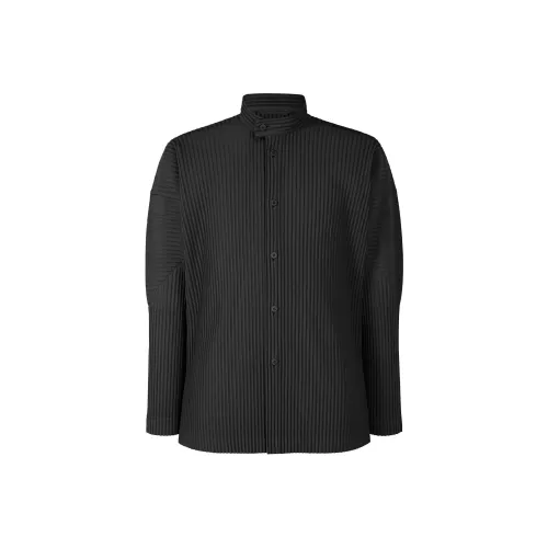 Homme Plissé Issey Miyake FW24 Рубашка Мужская Черная