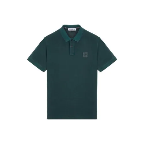 STONE ISLAND Зеленая Мужская Поло