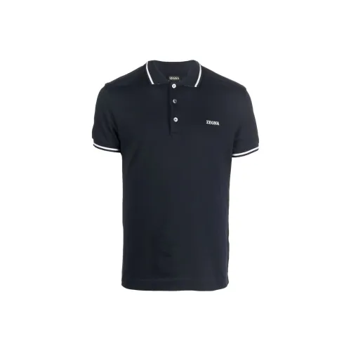 Ermenegildo Zegna Мужская поло морской синего цвета