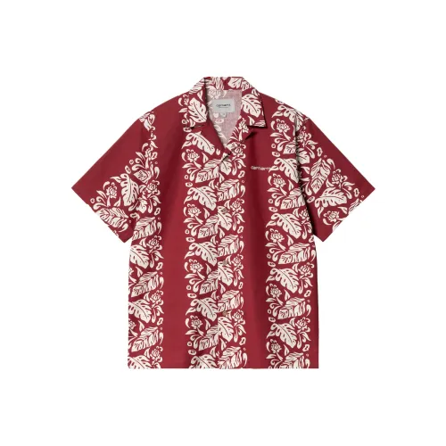 Carhartt WIP SS24 S S Цветочный Рубашка Мужская Красная