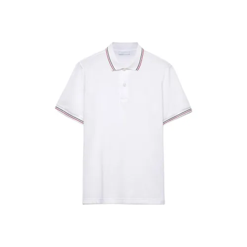 PRADA SS25 Поло Мужское Белое