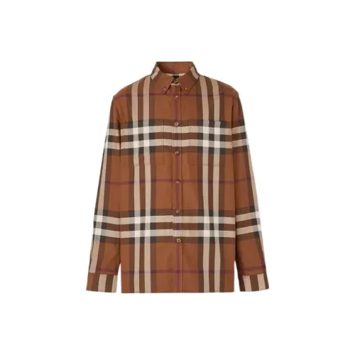 Burberry FW22 Рубашка Мужская Коричневая