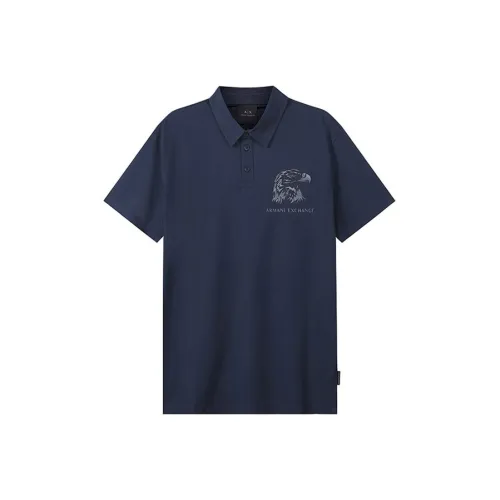 ARMANI EXCHANGEAE SS22 Поло Мужское Космический Синий