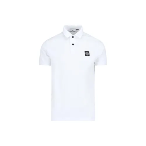 STONE ISLAND Белая Мужская Поло