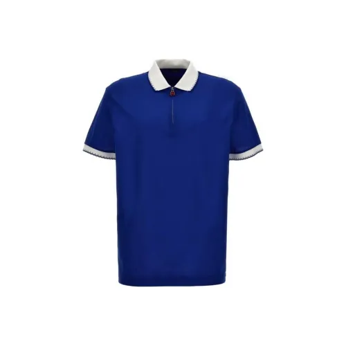 KITON Мужская поло рубашка синего цвета