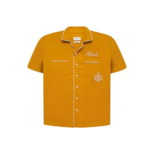 RHUDE Желтые Мужские Рубашки