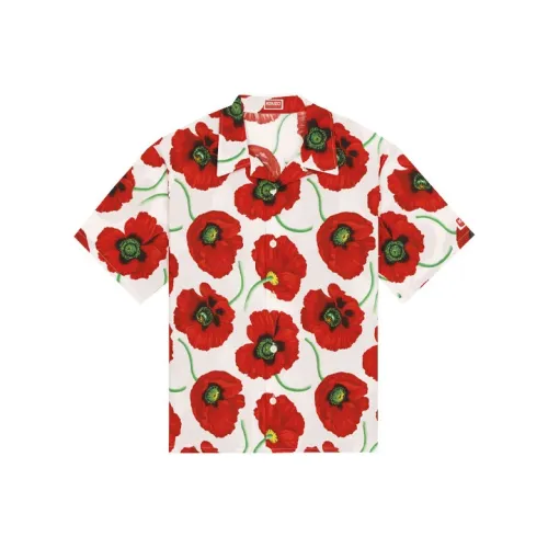 KENZO Nigo Drop4 POPPY Flower SS22 Рубашка Мужская Белая