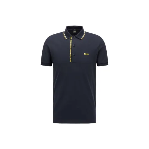 Hugo Boss Темно-синяя мужская поло рубашка