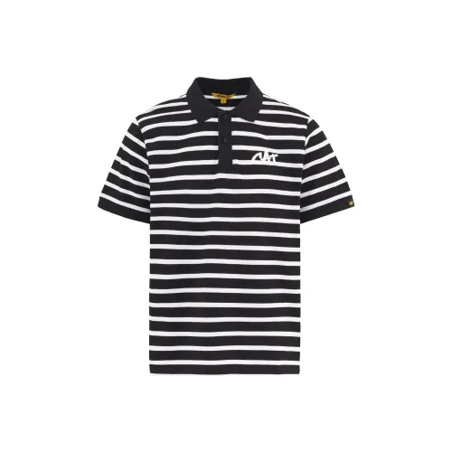 Кошка Черный Унисекс Поло