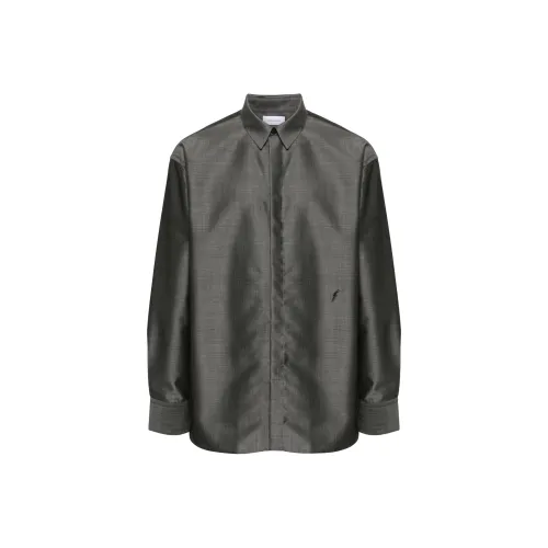 Ferragamo SS24 Рубашка Мужская Темно-Серый