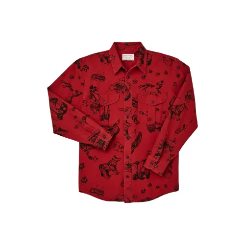 Filson Red Men's Shirts Filson Красный Мужские Рубашки