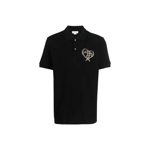 Alexander McQueen Мужское черное поло