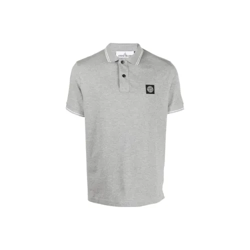 STONE ISLAND Серый Мужской Поло