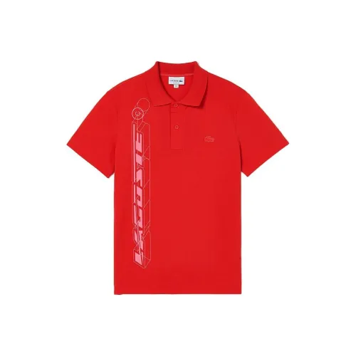 LACOSTE Мужская поло рубашка красного цвета