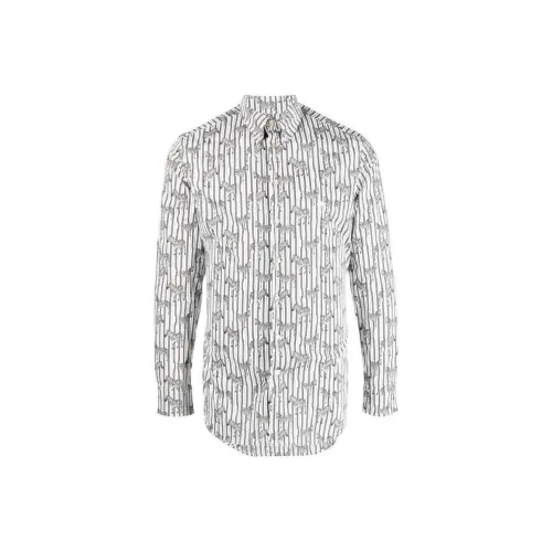 ETRO Черный Белый Мужская Рубашка