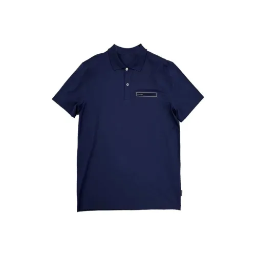 PRADA Мужская поло синего цвета