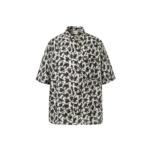 COUNTRY MOMENT Рубашка Унисекс Черный Белый С принтом