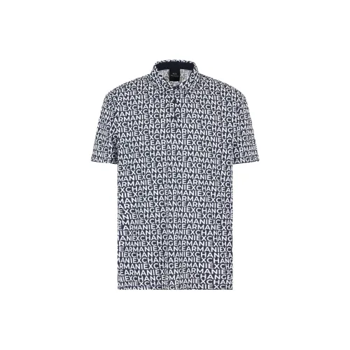 ARMANI EXCHANGEAE FW24 Поло Мужское Черное Белое