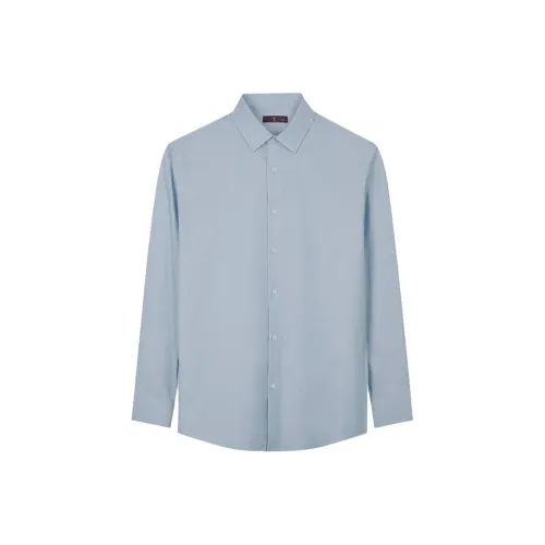 CAIZI Синий Мужская Рубашка