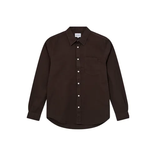 NORSE PROJECTS Рубашка Мужская Темно-Коричневая