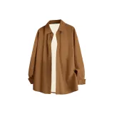 [Thickened и с флисовой подкладкой] Кофейный (Однотонный)