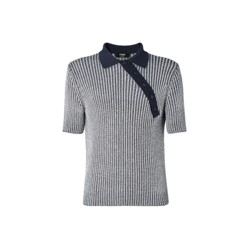 FENDI SS25 Поло Мужское Синее