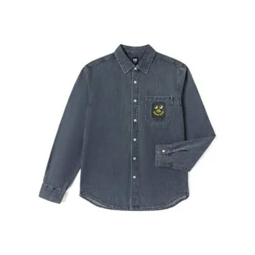 Мужская рубашка Lee co-branded модели, черного и серого цвета