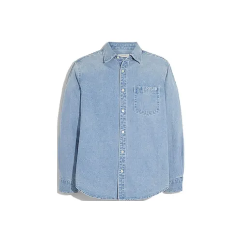 COACH Синий Мужская Рубашка