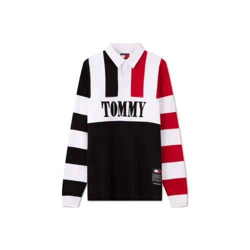 Tommy Hilfiger Fork Series Черный Белый Красный Многоцветный BDS Унисекс Поло