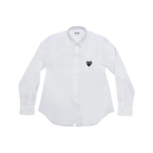 CDG Play SS24 Рубашка Унисекс Белый