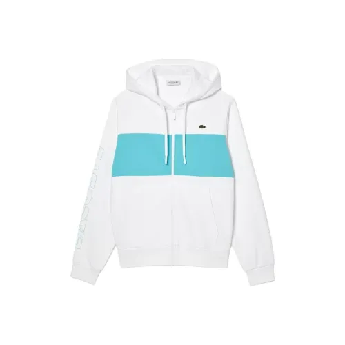 LACOSTE Толстовка Мужская Белый Синий