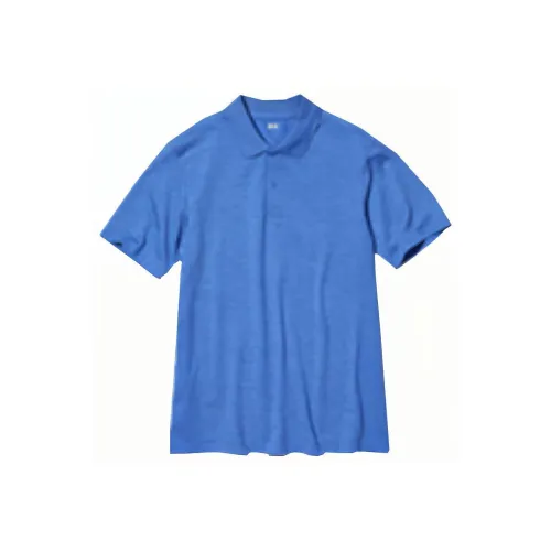 UNIQLO Глубокий морской синий Мужская рубашка-поло