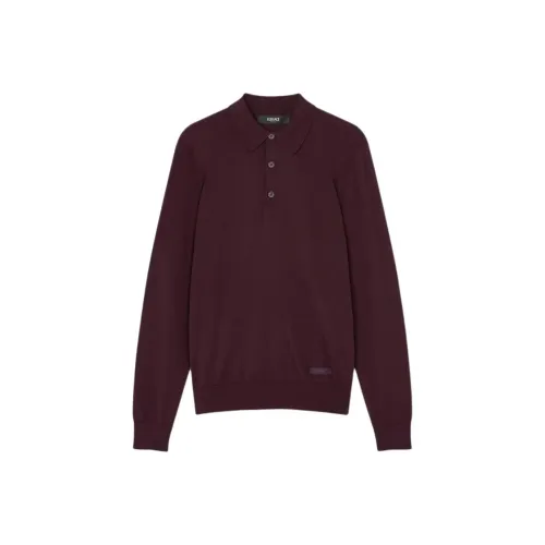 VERSACE FW24 Поло Мужское Бордовое