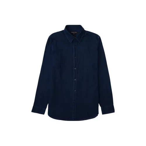 MICHAEL KORS Темно-синие мужские рубашки