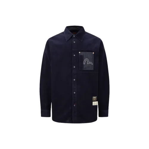 EVISU FW22 Рубашка Мужская Темно-синяя