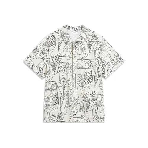 LiNing Sports Life Collection Рубашка Мужская Черно-Белая Комбинация С Принтом