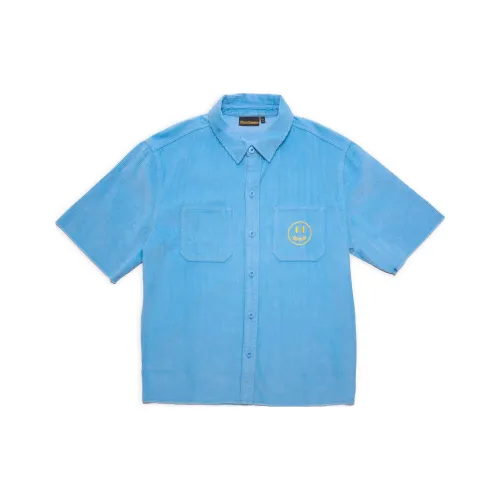 Drew House Smiley Collection Тихоокеанский Синий Унисекс Рубашки