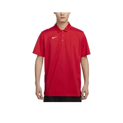 Мужское поло Nike Dri Fit университетского красного цвета
