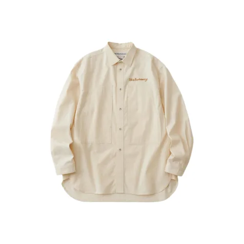 White Mountaineering Айвори Мужская Рубашка