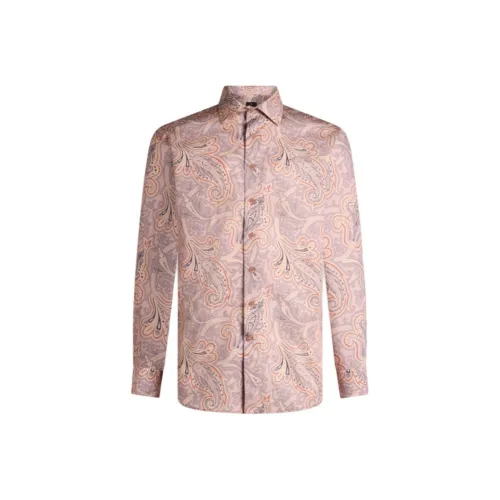 ETRO Розовые Мужские Рубашки